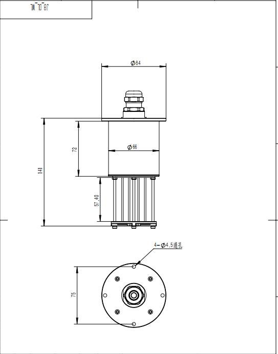 輸電線路結冰傳感器產品尺寸圖